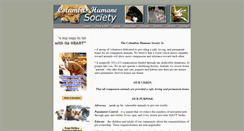 Desktop Screenshot of columbushumanesociety.org