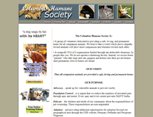 Tablet Screenshot of columbushumanesociety.org